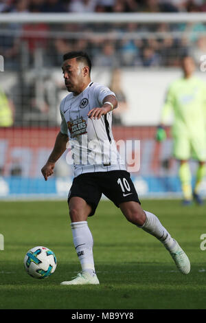 08 April 2018, Deutschland, Frankfurt/Main: Fussball, Bundesliga, Eintracht Frankfurt gegen 1899 Hoffenheim in der Commerzbank-Arena. Die Frankfurter Marco Fabian. Foto: Thomas Frey/dpa Stockfoto