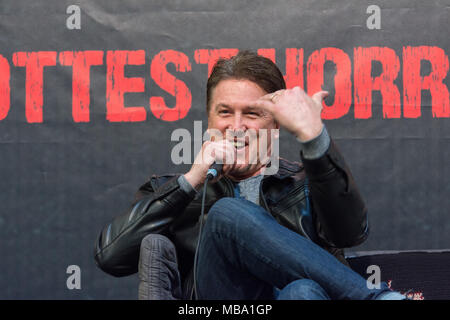 DORTMUND, Deutschland - 8 April: Schauspieler Lochlyn Munro (Freddy vs. Jason, Scary Movie, Charmed, Riverdale) am Wochenende in der Hölle, einem Zweitägigen (April 7-8 2018) Horror-themed Fan Convention. Quelle: Markus Wissmann/Alamy leben Nachrichten Stockfoto