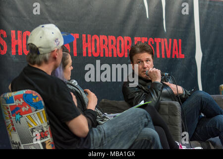 DORTMUND, Deutschland - 8 April: Schauspieler Lochlyn Munro (Freddy vs. Jason, Scary Movie, Charmed, Riverdale) am Wochenende in der Hölle, einem Zweitägigen (April 7-8 2018) Horror-themed Fan Convention. Quelle: Markus Wissmann/Alamy leben Nachrichten Stockfoto