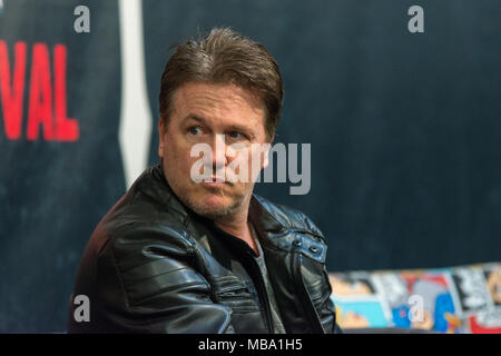 DORTMUND, Deutschland - 8 April: Schauspieler Lochlyn Munro (Freddy vs. Jason, Scary Movie, Charmed, Riverdale) am Wochenende in der Hölle, einem Zweitägigen (April 7-8 2018) Horror-themed Fan Convention. Quelle: Markus Wissmann/Alamy leben Nachrichten Stockfoto