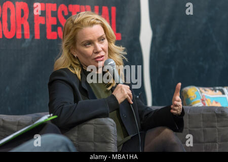 DORTMUND, Deutschland - 8 April: Schauspielerin Laurie Holden (The Walking Dead, The X-Files, Silent Hill) am Wochenende in der Hölle, einem Zweitägigen (April 7-8 2018) Horror-themed Fan Convention. Quelle: Markus Wissmann/Alamy leben Nachrichten Stockfoto