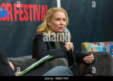 DORTMUND, Deutschland - 8 April: Schauspielerin Laurie Holden (The Walking Dead, The X-Files, Silent Hill) am Wochenende in der Hölle, einem Zweitägigen (April 7-8 2018) Horror-themed Fan Convention. Quelle: Markus Wissmann/Alamy leben Nachrichten Stockfoto