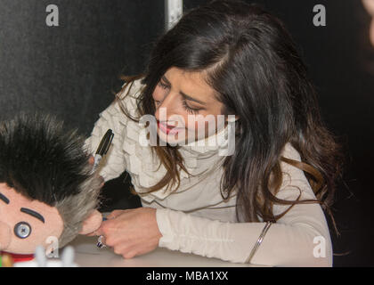 DORTMUND, Deutschland - 8 April: Schauspielerin Dana DeLorenzo (Ash vs Evil Dead) am Wochenende in der Hölle, einem Zweitägigen (April 7-8 2018) Horror-themed Fan Convention. Quelle: Markus Wissmann/Alamy leben Nachrichten Stockfoto