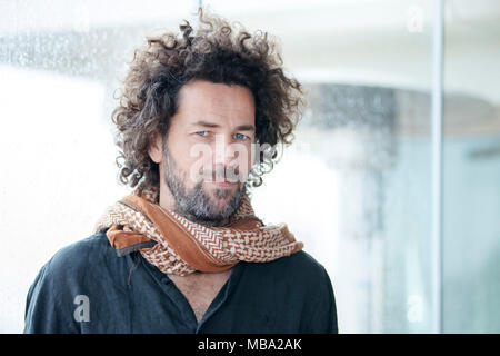 Rom, Italien. 9. April 2018. Saleh Bakri Teilnahme am Fotoshooting von wajib in Uriage-les-Bains Hotel Bristol Credit: Silvia Gerbino/Alamy leben Nachrichten Stockfoto