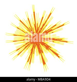 Explodieren Flash, Karikatur Explosion, Star Burst Symbol Stock Vektor