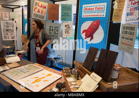 Rom. Maker Faire Europäische Ausgabe, Universität "La Sapienza". Italien. Stockfoto