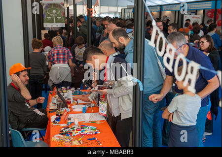 Rom. Maker Faire Europäische Ausgabe, Universität "La Sapienza". Italien. Stockfoto