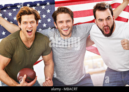 Gerne American Football fans Stockfoto