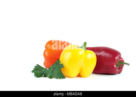 Gemalte Rote Paprika Pfeffer Isoliert Stockfotografie Alamy