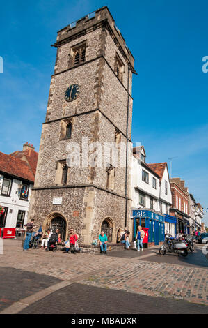 Der Uhrturm in St. Albans, Hertfordshire Stockfoto