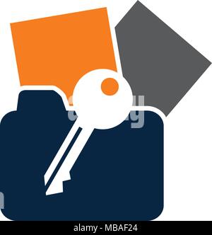 Datenschutz Logo Design Template Vector Stock Vektor