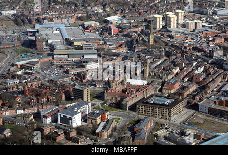 Luftaufnahme von Wakefield, West Yorkshire, UK Stockfoto