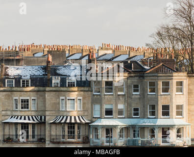 Die grand Georgischen Terrassen von Clifton Village, Bristol, Großbritannien Stockfoto