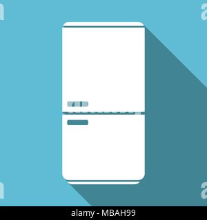 Kühlschrank flachbild Design blau Vektor icon Stock Vektor