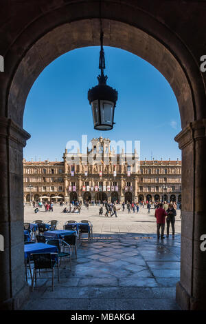 Plaza Mayor, Salamanca, Kastilien und Leon, Spanien Stockfoto