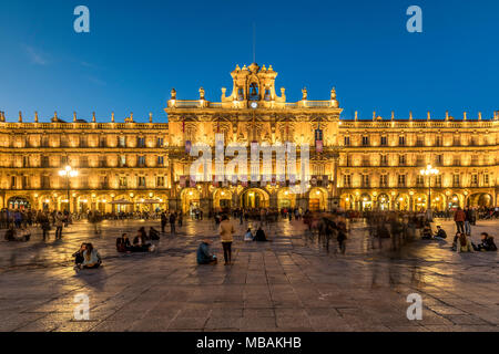 Plaza Mayor, Salamanca, Kastilien und Leon, Spanien Stockfoto