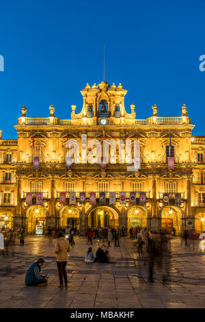 Plaza Mayor, Salamanca, Kastilien und Leon, Spanien Stockfoto