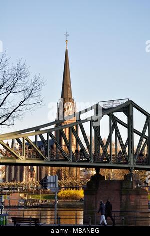 Eiserner Steg/Eisernen Steg von Frankfurt am Main, Deutschland Stockfoto
