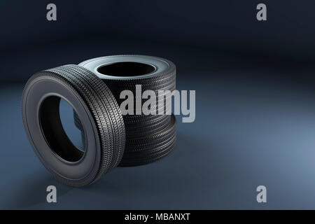 Bild des Rad Reifen in hoher Auflösung. 3D-Bild Stockfoto