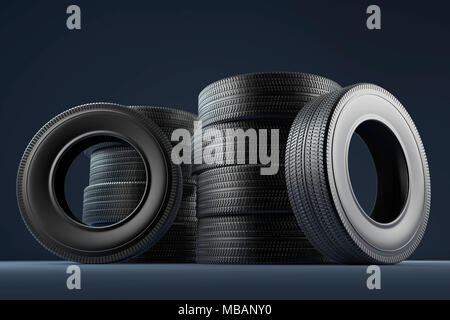 Bild des Rad Reifen in hoher Auflösung. 3D-Bild Stockfoto