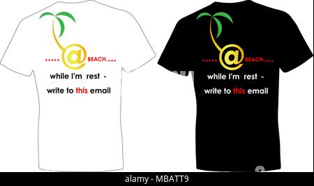 Design T-Shirts für die Freizeit Postanschrift drucken Stock Vektor