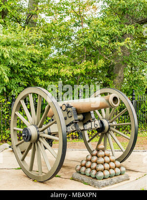 Bürgerkrieg cannon Memorbilia Geschichte Relikt Stockfoto