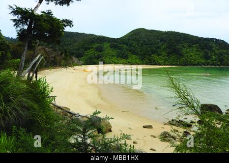 Der Bark Bay, Abel Tasman National Park, South Island, Neuseeland Stockfoto