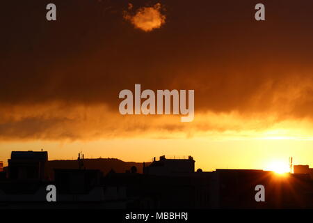 Oran Algerien Frühjahr Sonnenuntergang Stockfoto