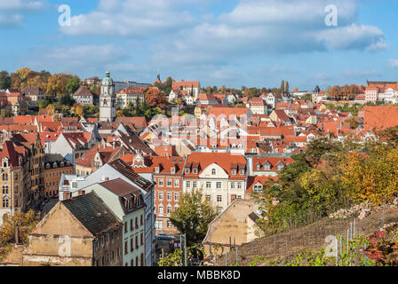 Blick über die Altstadt von Meißen, Sachsen, Deutschland Stockfoto