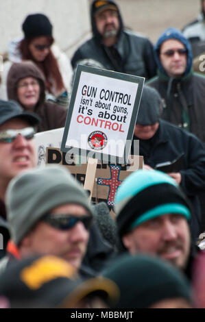 St. Paul, Minnesota. Gun Grenzen protestieren. Stockfoto