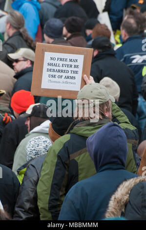 St. Paul, Minnesota. Gun Grenzen protestieren. Stockfoto