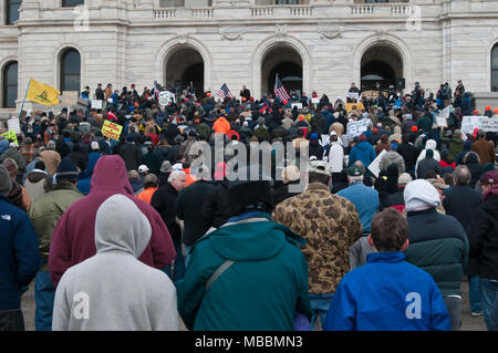 St. Paul, Minnesota. Gun Grenzen protestieren. Stockfoto