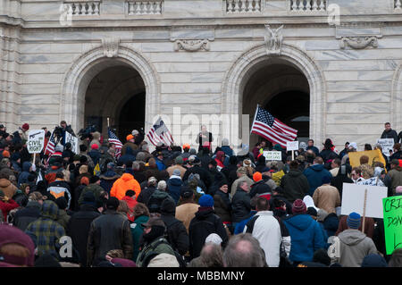 St. Paul, Minnesota. Gun Grenzen protestieren. Stockfoto