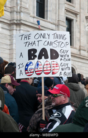 St. Paul, Minnesota. Gun Grenzen protestieren. Stockfoto