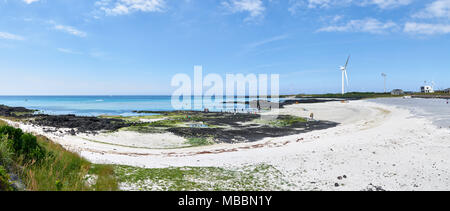 Jeju, Korea - 22. Mai 2017: gimnyeong Seongsegi Strand in Gujwa - eup. Im Nordosten der Insel Jeju entfernt. Der Strand ist bekannt für seine feinen weißen s Stockfoto