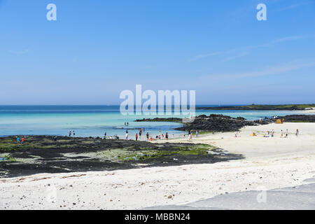 Jeju, Korea - 22. Mai 2017: gimnyeong Seongsegi Strand in Gujwa - eup. Im Nordosten der Insel Jeju entfernt. Der Strand ist bekannt für seine feinen weißen s Stockfoto