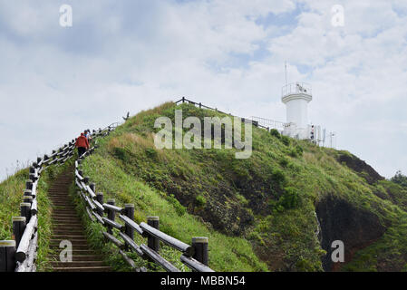 Jeju, Korea - 23. Mai 2017: Seopjikoji ist ein Kap am Ende der östlichen Ufer der Insel Jeju. Der Ort ist berühmt für die Dreharbeiten der Kinos ein Stockfoto