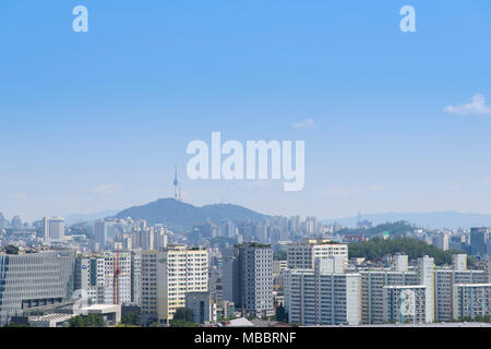 SEOUL, Südkorea - 30. AUGUST 2014: Ansicht von mapo von Haneul Park in Seoul, Korea Stockfoto