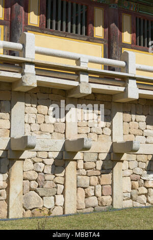 GYEONGJU, KOREA - Oktober 19, 2014: Bulguksa ist ein berühmter Tempel in der Silla Zeit gebaut. Stockfoto