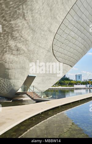 Songdo, Korea - September 07, 2015: Tri-Bowl ist ein multifunktionales, integrierte kulturelle Kunst Raum und es gehören eine Arena geformte Performance Space, educ Stockfoto