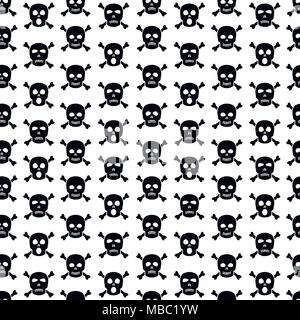 Schädel Totenkopf nahtlose Muster Stock Vektor