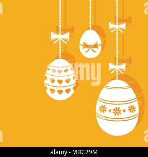 Hängenden Ostereier vector Hintergrund Stock Vektor