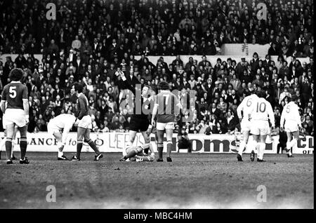 Leeds United v Leicester 1975 Stockfoto