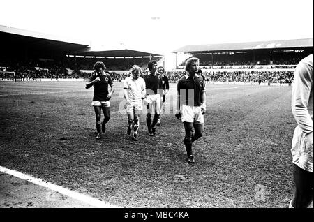 Leeds United v Leicester 1975 Stockfoto