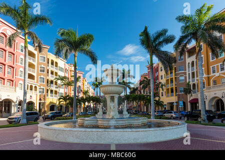 Bayfront, ein gehobenes Gewerbe- und Wohnanlage in Naples, Florida, USA Stockfoto