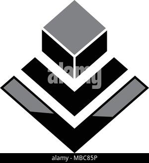 Cube Gebäude Logo Design Template Vector Stock Vektor