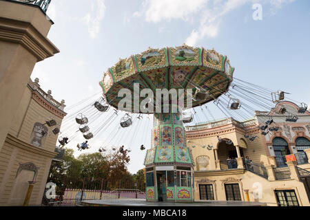 Die riesenschaukel Fahrt am Prater in Wien, Österreich. Stockfoto