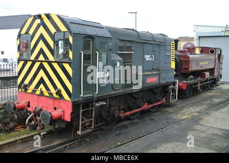 L 94 und D3014 Samson in einem gleisanschluss, der als Teil des Dartmouth Steam Railway, Paignton, Devon, England, Großbritannien Stockfoto