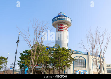 Busan, Südkorea - 27. März 2018: die Fassade von Lotte Premium Outlet, Dong Busan Stockfoto