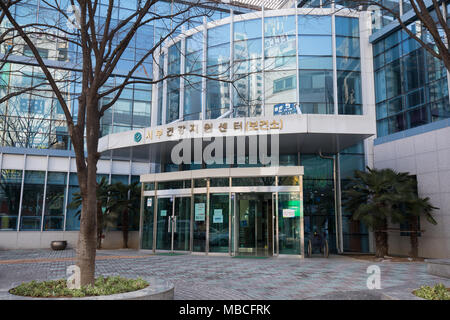 Jangyu, Südkorea - 16. März 2018: Bau von Seobu Health Center in Jangyu Stockfoto